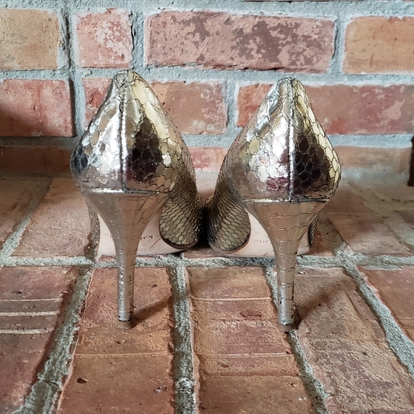 Kate Spade Silver Metallic Python Karolina Heels - Picture 4 of 9